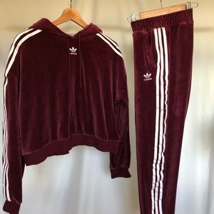Adidas Velour Track Set